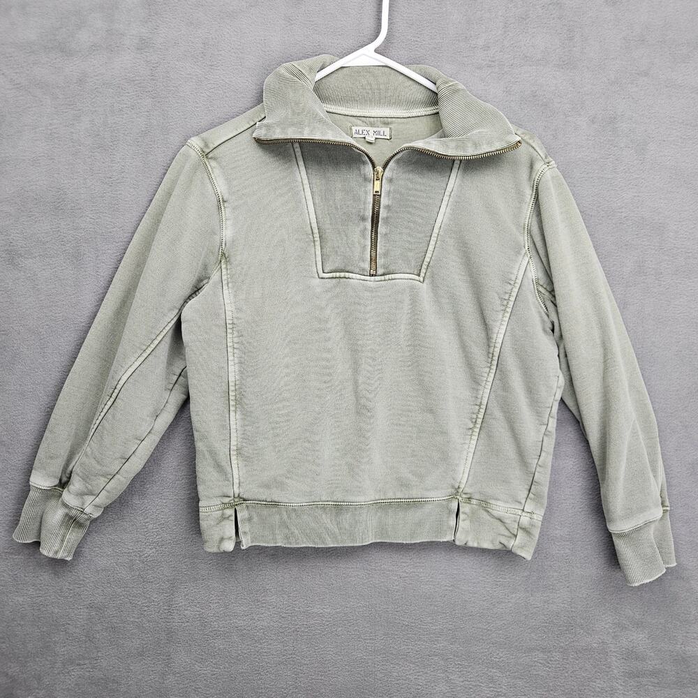 Alex Mill Women’s Crosby Half Zip Green Pullover